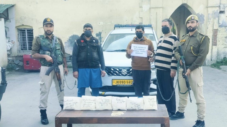 'Heroin Trafficking Network Busted In Baramulla, Seized 2.7 kg of Narcotics worth 20 Crores and Arrested Key Figures '